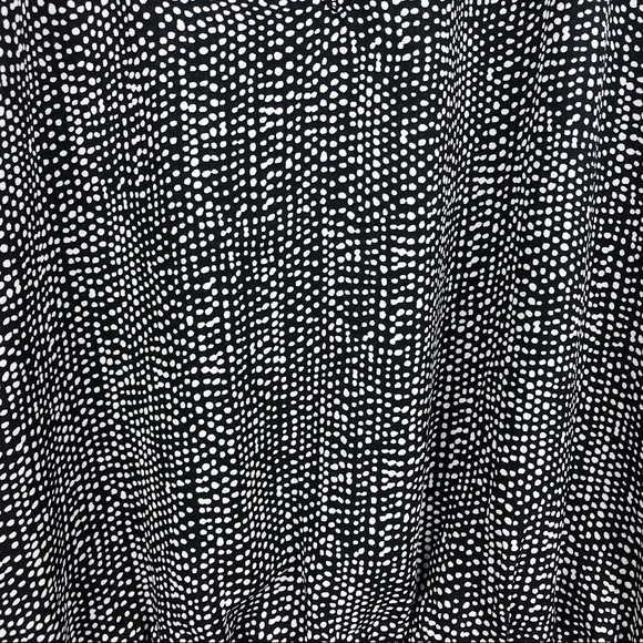 DIVIDED Black Polka Dot Mock Neck Blouse Sz 4 - Picture 4 of 7